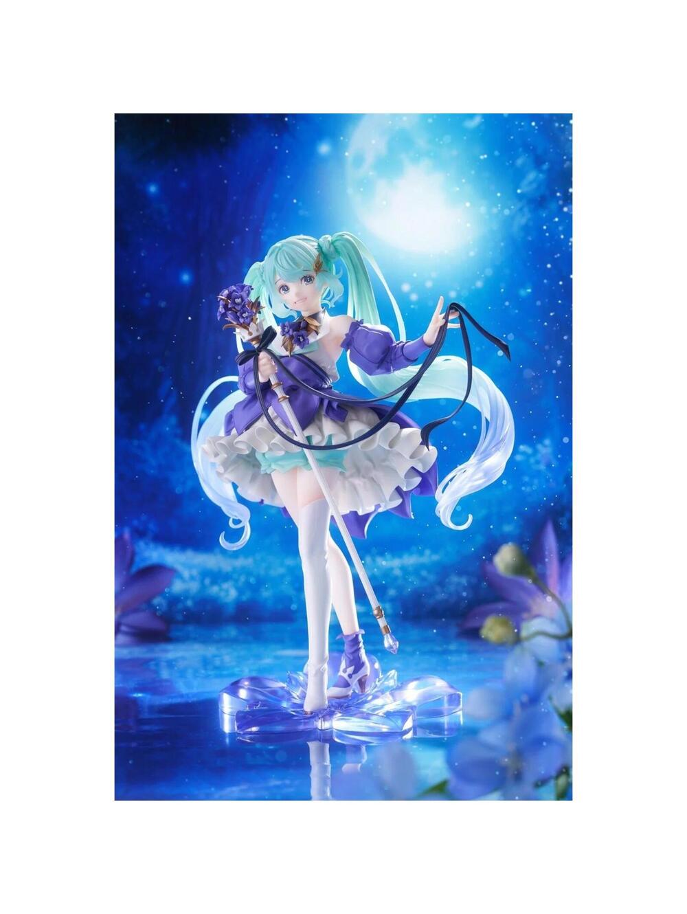 Taito Hatsune Miku Birthday 2021 Pretty Rabbit 1/7 Scale Figure New Purple Teal - Picture 3 of 12